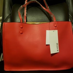 JustFab Red Totebag